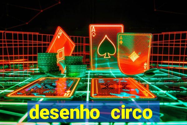 desenho circo digital para colorir